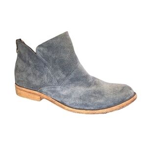 KORK-EASE Ryder Ankle Booties Women's Size 6.5 Blue Suede Back Zipper